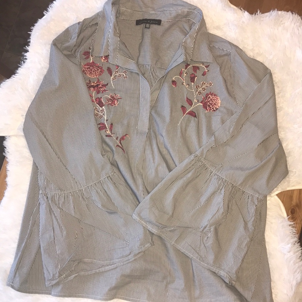 Jasmine-Juliana Plus Size Top Embroidered